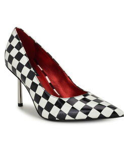 �i�C���E�F�X�g ���f�B�[�X �V���[�Y �p���v�X Nine West Women's Deonne Pointy Toe Stiletto Pumps Checkered Patent �`�F�b�N