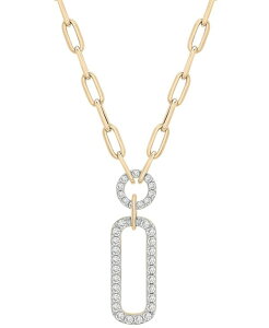 yz bvh C  fB[X lbNXE`[J[Ey_ggbv ANZT[ Diamond Pav Paperclip 17" Pendant Necklace (1 ct. t.w.) in 14k Gold Yellow Gold