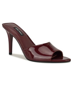 iCEFXg fB[X V[Y T_ Nine West Women's Hather Slip-On Stiletto Sandals Dark Red Patent bh