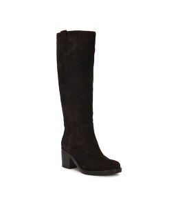 iCEFXg fB[X V[Y u[cECu[c g[ u[c q[ Nine West Women's Hecee Tall Block Heel Boots Dark Brown Suede uE