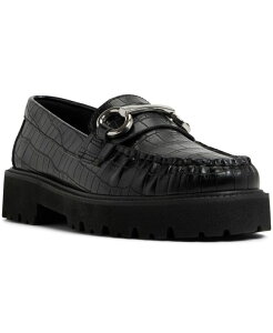 �A���h ���f�B�[�X �V���[�Y �p���v�X ���[�t�@�[ ALDO Women's Danrose Lug-Sole Bit Loafers Black Croco �u���b�N
