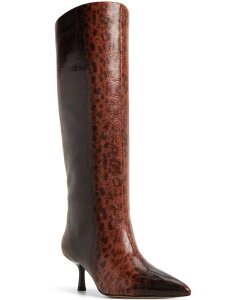 Ah fB[X V[Y u[cECu[c q[ ALDO Women's Selora Knee-High Kitten-Heel Dress Boots Brown/Snake Multi uE