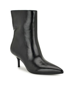 iCEFXg fB[X V[Y u[cECu[c AN u[c q[ Nine West Women's Charma Kitten Heel High Ankle Booties Black Patent ubN