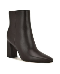 iCEFXg fB[X V[Y u[cECu[c AN u[c q[ Nine West Women's Reraye Flared Block Heel Ankle Booties Dark Brown Leather uE