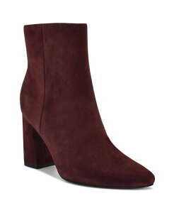 iCEFXg fB[X V[Y u[cECu[c Dark Red Suede Nine West Women's Reraye Flared Block Heel Ankle Booties