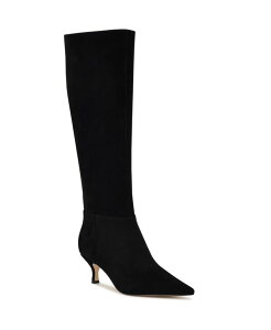 iCEFXg fB[X V[Y u[cECu[c Black Suede Nine West Women's Somas Tall Kitten Heel Boots