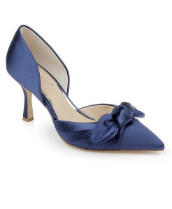 �W���E�F���_�O���C�~�V���J ���f�B�[�X �V���[�Y �p���v�X Jewel Badgley Mischka Women's Emelia Evening Pumps Navy Satin �l�C�r�[