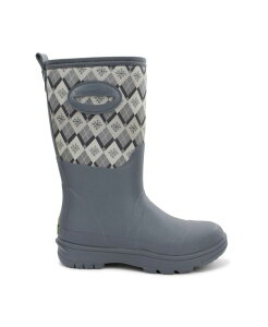 EGX^`[t fB[X V[Y u[cECu[c Western Chief Womens Argyle Faux Fur Neoprene Mid Cold Weather Boot Gray O[
