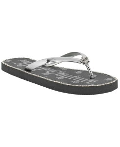 �W���[�V�[�N�`���[�� ���f�B�[�X �V���[�Y �T���_�� Juicy Couture Women's Shamrock Flip Flops Gray/Silver �O���[