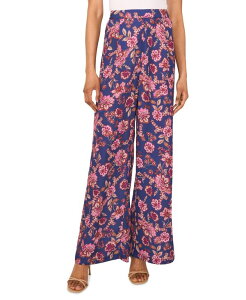 BXJ[g fB[X {gX JWApc Vince Camuto Women's Pull-On Printed Wide-Leg Pants Deep Sky