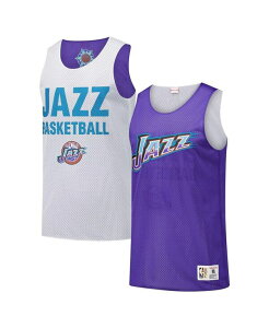 �~�b�`�F��&�l�X �����Y �g�b�v�X �V���c ���b�V�� �W���[�W�[ Mitchell & Ness Men's Purple Utah Jazz Hardwood Classics Reversible Mesh Practice Jersey Purple �p�[�v��