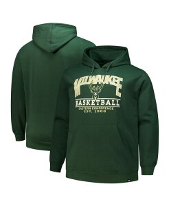 47 �u�����h �����Y �A�E�^�[ �p�[�J�[�E�X�E�F�b�g �p�[�J�[ '47 Brand Men's Hunter Green Milwaukee Bucks Good Call Headline Pullover Hoodie Hunter Green �O���[��