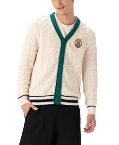 o[YI[ Y AE^[ jbgEZ[^[ Rbg jbg Members Only Men's Cotton Cable Knit Cricket Sweater Off-white ItzCg