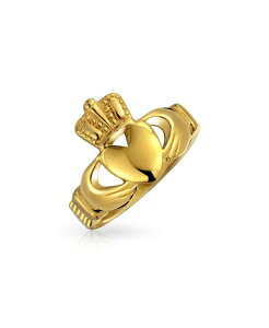 �u�����O ���f�B�[�X �A�N�Z�T���[ �����O T�V���c Bling Jewelry Stainless Steel Heart Band Celtic Friendship Ring Silver Gold Tone Claddagh Gold-tone �S�[���h
