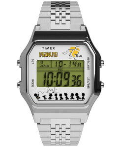 ^CbNX Y ANZT[ rv TVc Timex Men's Quartz Digital Silver-Tone Stainless Steel Watch 34mm Silver-tone Vo[