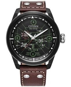 V`Y fB[X ANZT[ rv U[ Citizen Eco-Drive Men's Star Wars X-Wing & TIE Fighter Brown Leather Strap Watch 45mm