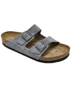 rPVgbN Y V[Y T_ XG[h U[ Birkenstock Men's Arizona Suede Leather Soft Footbed Casual Sandals from Finish Line Basalt Gray O[