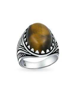 �u�����O ���f�B�[�X �A�N�Z�T���[ �����O Bling Jewelry Natural Stone Oval Cabochon Western Claw Ring Sterling Brown tigers eye �u���E��