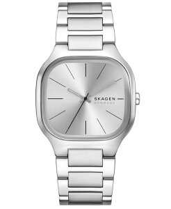 XJ[Q Y ANZT[ rv TVc Skagen Men's Mellem Quartz Three-Hand Silver Stainless Steel Watch 40mm Silver Vo[