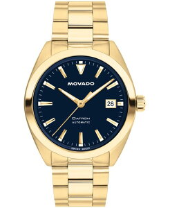 yz oh Y rv ANZT[ Men's Datron Swiss Automatic Ionic Plated Light Gold Steel Watch 39mm Gold-Tone