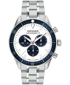���o�h �����Y �A�N�Z�T���[ �r���v T�V���c Movado Men's Calendoplan S Swiss Quartz Chrono Stainless-Steel Watch 42mm Silver-Tone �V���o�[