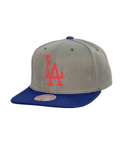 �~�b�`�F��&�l�X �����Y �A�N�Z�T���[ �X�q Mitchell & Ness Men's Gray Los Angeles Dodgers Cooperstown Collection Basic Flip Snapback Hat Gray �O���[