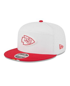 �j���[�G�� �����Y �A�N�Z�T���[ �X�q New Era Men's White/Red Kansas City Chiefs 2025 NFL Training Camp Split Panel 9FIFTY Snapback Hat White Red �z���C�g
