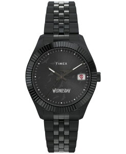 ^CbNX Y ANZT[ rv TVc Timex Men's Quartz Analog Black Stainless Steel Watch 36mm Black ubN