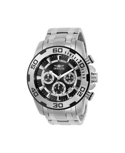 �C���r�N�^ �����Y �A�N�Z�T���[ �r���v Invicta Men's 22318 Pro Diver Quartz Chronograph Black Dial Watch Silver �V���o�[