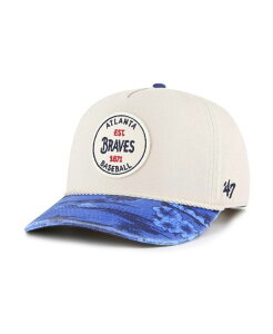 47 uh Y ANZT[ Xq '47 Brand Men's Cream/Navy Atlanta Braves Fiji Rope Hitch Adjustable Hat Cream Navy N[