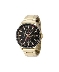 CrN^ Y ANZT[ rv Men's 48871 Invicta Racing Quartz Chronograph Black Dial Watch Gold S[h