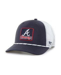 47 �u�����h �����Y �A�N�Z�T���[ �X�q '47 Brand Men's Navy/White Atlanta Braves Scratch Adjustable Trucker Hat Navy White �z���C�g