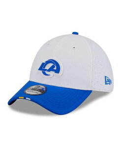 j[G Y ANZT[ Xq New Era Men's White/Royal Los Angeles Rams 2025 NFL Training Camp 39THIRTY Flex Hat White Royal zCg