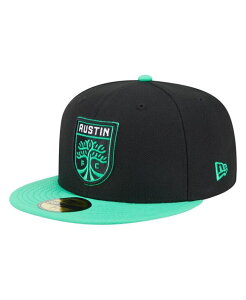 �j���[�G�� �����Y �A�N�Z�T���[ �X�q New Era Men's Black Austin FC 2025 Kickoff 59FIFTY Fitted Hat Black �u���b�N