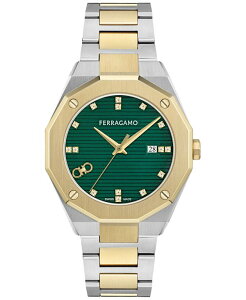 yz tFK Y rv ANZT[ Men's Swiss Edge Diamond (1/10 ct. t.w.) Two-Tone Stainless Steel Bracelet Watch 40mm Two Tone