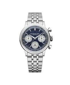 yz Ch EB Y rv ANZT[ Men's Swiss Automatic Chronograph Millesime Stainless Steel Bracelet Watch 40mm Midnight Blue