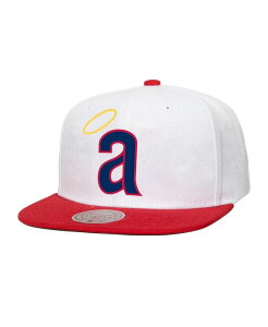 �~�b�`�F��&�l�X �����Y �A�N�Z�T���[ �X�q Mitchell & Ness Men's White California Angels Cooperstown Collection Basic Flip Snapback Hat White �z���C�g