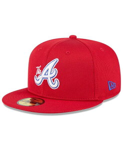 j[G Y ANZT[ Xq Red New Era Men's Red Atlanta Braves City Connect Batting Practice 59FIFTY Fitted Hat