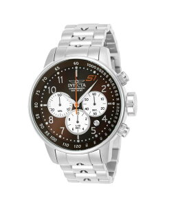 CrN^ Y ANZT[ rv Invicta Men's 23081 S1 Rally Quartz Chronograph White Brown Dial Watch Brown Overflow uE