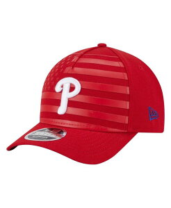 �j���[�G�� �����Y �A�N�Z�T���[ �X�q New Era Men's Red Philadelphia Phillies American Flag 9FORTY M-Crown A-Frame Adjustable Hat Red ���b�h