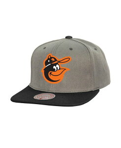 �~�b�`�F��&�l�X �����Y �A�N�Z�T���[ �X�q Mitchell & Ness Men's Gray Baltimore Orioles Cooperstown Collection Basic Flip Snapback Hat Gray �O���[