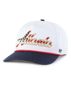 47 uh Y ANZT[ Xq '47 Brand Men's White Atlanta Braves Patriotic Overhand Hitch Adjustable Hat White zCg