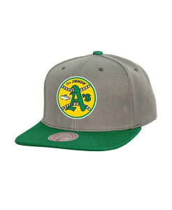 �~�b�`�F��&�l�X �����Y �A�N�Z�T���[ �X�q Mitchell & Ness Men's Gray Athletics Cooperstown Collection Basic Flip Snapback Hat Gray �O���[