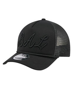 �j���[�G�� �����Y �A�N�Z�T���[ �X�q New Era Men's Black Baltimore Orioles City Initial 9FORTY A-Frame M-Crown Adjustable Trucker Hat Black �u���b�N