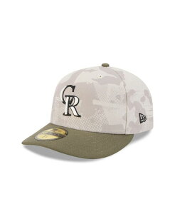 �j���[�G�� �����Y �A�N�Z�T���[ �X�q New Era Men's Light Beige/Olive Colorado Rockies 2025 Armed Forces Day 59FIFTY Fitted Hat Light Beige Olive �I���[�u