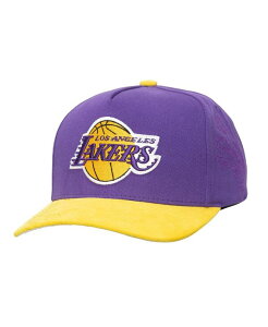 �~�b�`�F��&�l�X �����Y �A�N�Z�T���[ �X�q Mitchell & Ness Men's Purple/Gold Los Angeles Lakers May Flowers Adjustable Hat Purple Gold �p�[�v��