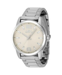 CrN^ Y ANZT[ rv Invicta Men's 48492 Celestial Quartz 3 Hand Ivory Dial Watch Silver Vo[
