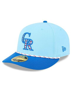 �j���[�G�� �����Y �A�N�Z�T���[ �X�q New Era Men's Light Blue/Blue Colorado Rockies 2025 Fourth of July Low Profile 59FIFTY Fitted Hat Light Blue Red �u���[