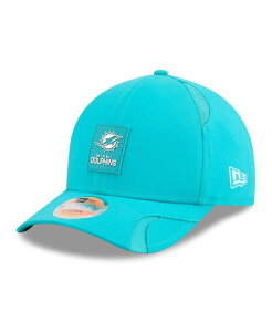 �j���[�G�� �����Y �A�N�Z�T���[ �X�q New Era Men's Aqua Miami Dolphins 2025 Sideline M-crown 9FORTY Adjustable Hat Aqua �A�N�A