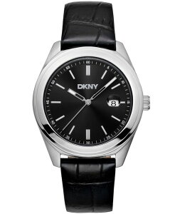 _i L j[[N Y ANZT[ rv U[ DKNY Men's Modernist Classics Dark Blue Leather Strap Watch 40mm Dark Blue u[
